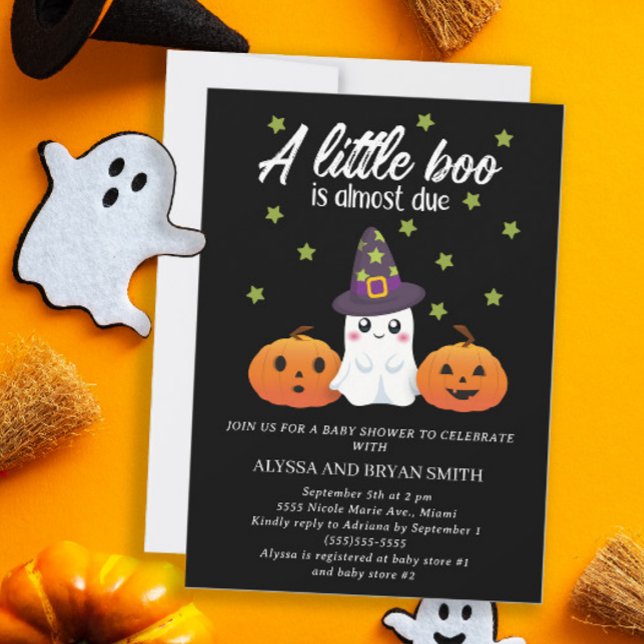Niedlich Ghost Little Boo Fast Due Baby Dusche Einladung (Von Creator hochgeladen)