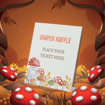 Niedlich Ghost Mushroom Halloween Diaper Raffle