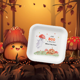 Niedlich Ghost Mushroom Halloween Fall Baby Dusche Pappteller