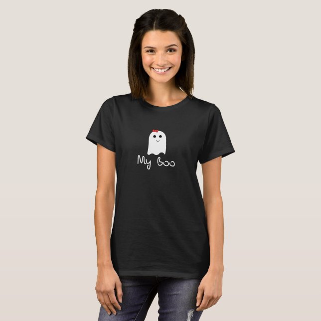 Niedlich Ghost My Boo Happy Halloween Shirt (Vorne ganz)