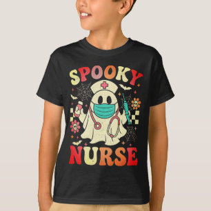 Niedlich Ghost Nurse Halloween Graphic Retro Paste T-Shirt