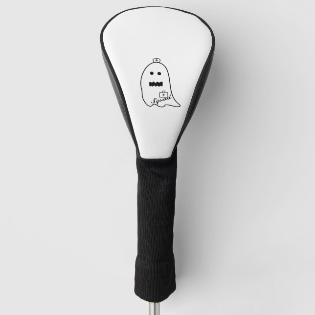 Niedlich Ghost Nurween Handgezeichneter Hospital S Golf Headcover (Vorderseite)