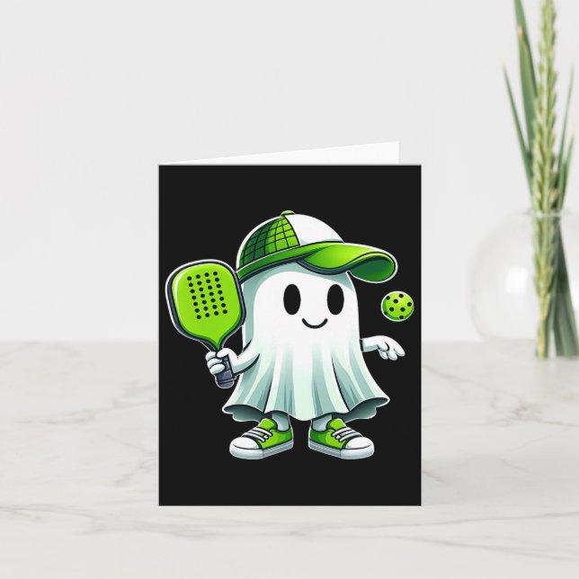 Niedlich Ghost Playing Picklebyll - Funny Pickleby Karte (Vorderseite)