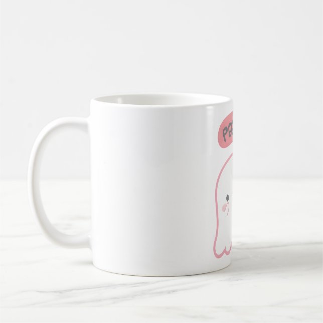 Niedlich Ghost Plays Peekaboo Kaffeetasse (Links)