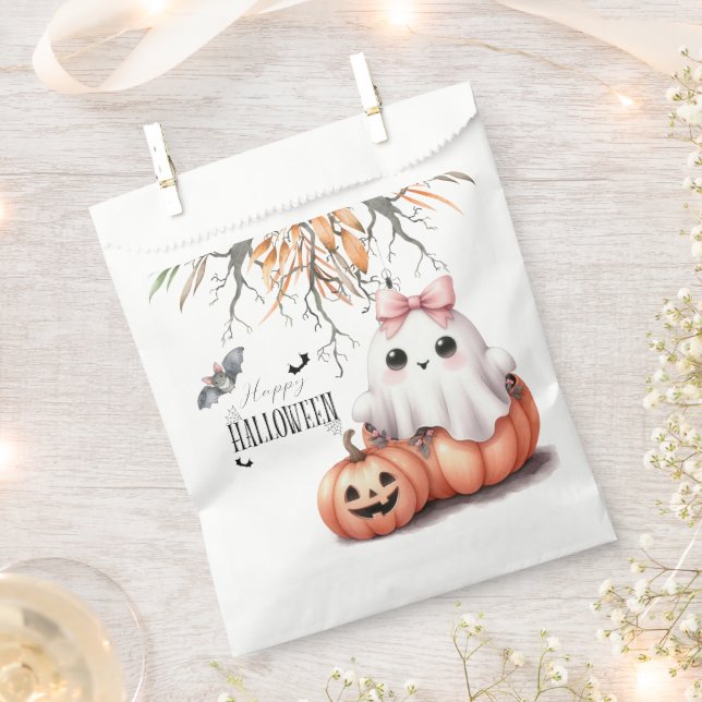 Niedlich Ghost Pumpkin Bat Halloween Geschenktütchen (Ausgeschnitten)