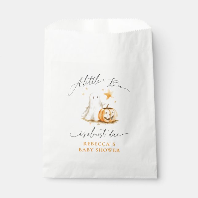 Niedlich Ghost Pumpkin Boo Halloween Kinderdusche Geschenktütchen (Vorderseite)