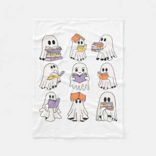 Niedlich Ghost Reading Books Funny Halloween Books Fleecedecke