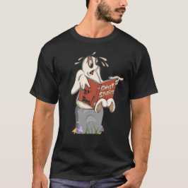 Niedlich Ghost Reading Ghost Stories Unisex Hallow T-Shirt