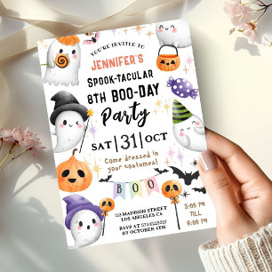 Niedlich Ghost Spooktacular Halloween 8. Geburtsta Einladung