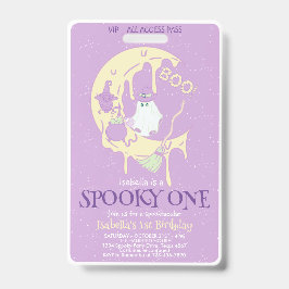 Niedlich Ghost Spooky Ein 1. Geburtstag Halloween  Ausweis