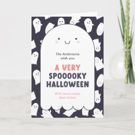 Niedlich Ghost Spooky Halloween Wünsche Karte