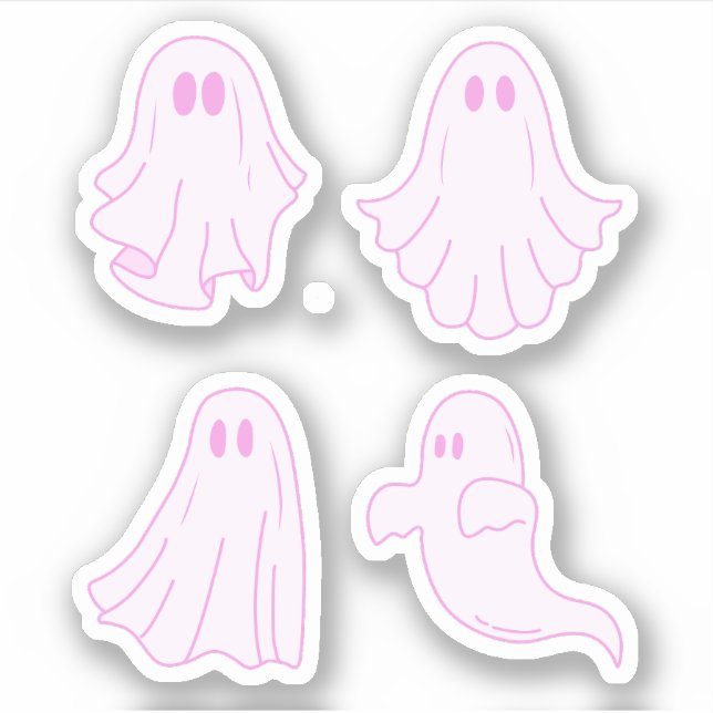 Niedlich Ghost Sticker Pack, Ghoul, Halloween Stic (Vorderseite)