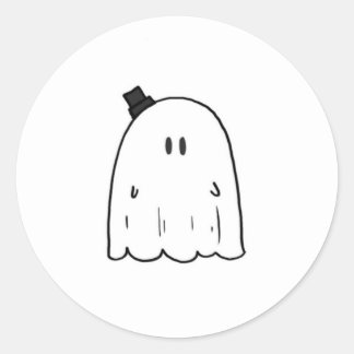 Niedlich Ghost-Sticker Runder Aufkleber