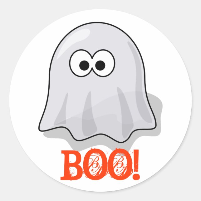 Niedlich Ghost-Sticker Runder Aufkleber (Vorderseite)