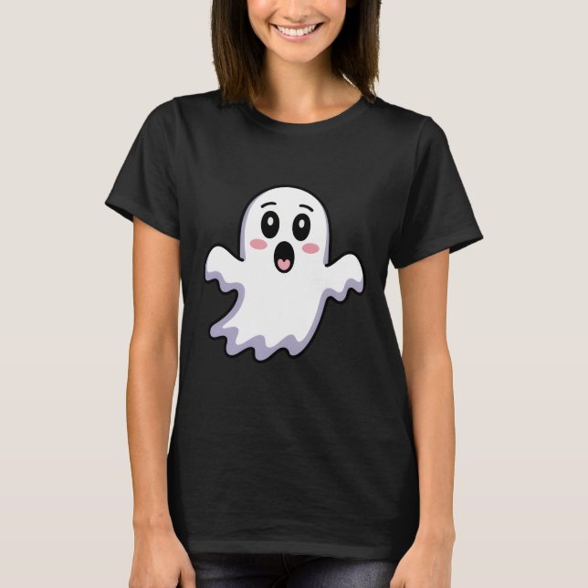 Niedlich Ghost-T - Shirt | Funny Kawaii Halloween  (Vorderseite)