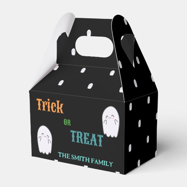 Niedlich Ghost Trick oder Treat Halloween Geschenkschachtel (Vorderseite)