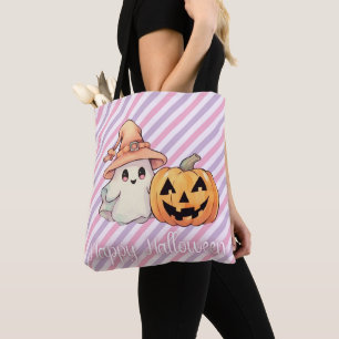 Niedlich Ghost und Jack-O' Lantern Happy Halloween