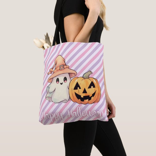 Niedlich Ghost und Jack-O' Lantern Happy Halloween (Von Nahem)