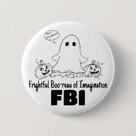 Niedlich Ghost Undercover FBI Halloween Button