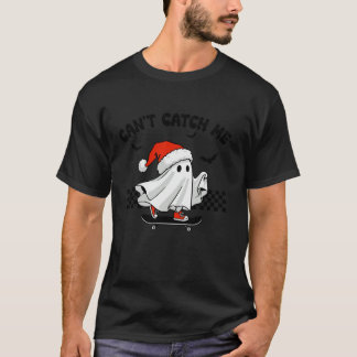 Niedlich Ghost Weihnachtsmannmütze Skateboarding F T-Shirt