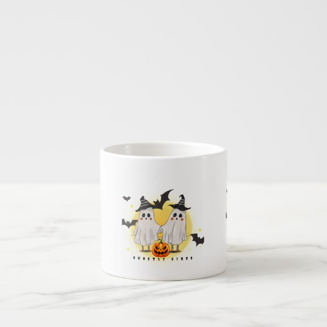Niedlich Ghosted Vibes Halloween Tasse (Vorderseite)
