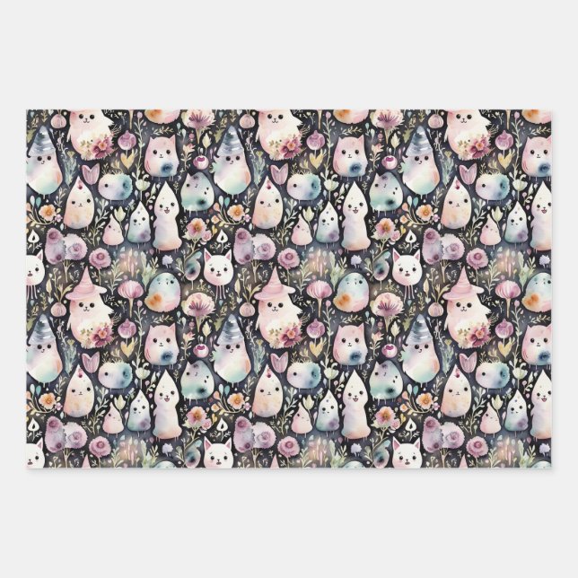 Niedlich Ghosting Garden Geschenkpapier Set (Vorderseite)