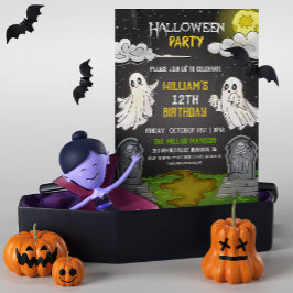 Niedlich Ghosts Graveyard Halloween Party Einladung