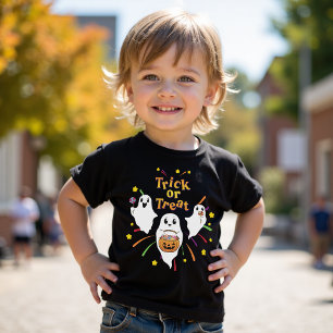 Niedlich Ghosts Halloween Cartoon Trick oder Treat T-Shirt