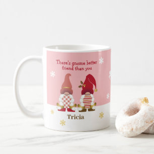 Niedlich gibt es Gnome Better Friend Pink Gold Red Kaffeetasse