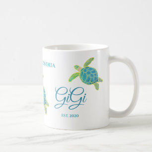 Niedlich Gigi Sea Turtle Aquamarines Aqua Türkisch Kaffeetasse