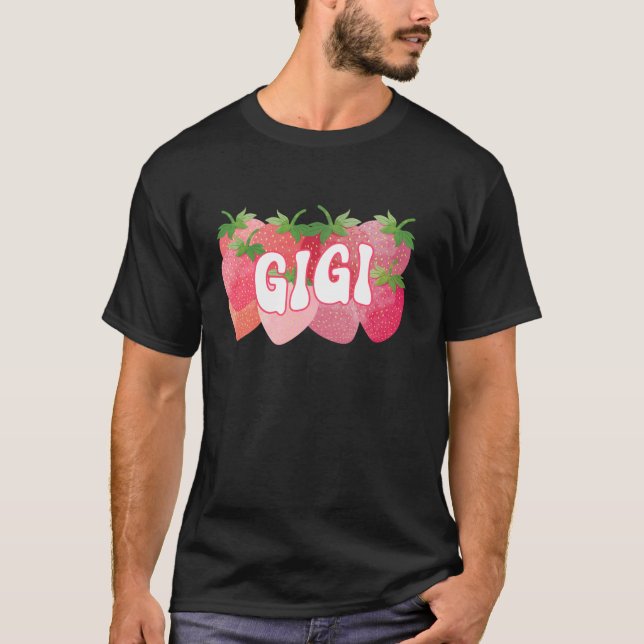 Niedlich Gigi Strawberry Lover Mama Mommy Happy Mt T-Shirt (Vorderseite)