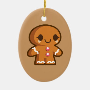 Niedlich Gingberbread Man Keramikornament