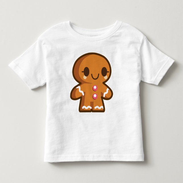 Niedlich Gingberbread Man Kleinkind T-shirt (Vorderseite)