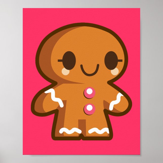 Niedlich Gingberbread Man Poster (Vorne)