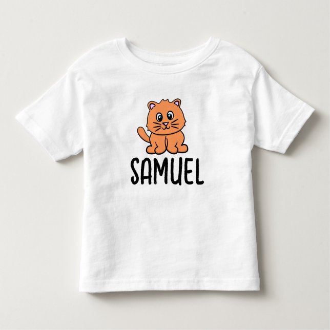 NIEDLICH GINGER CAT-NAME TODDLERS-T - SHIRT (Vorderseite)