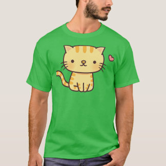 Niedlich Ginger Tabby Cat Doodle T-Shirt