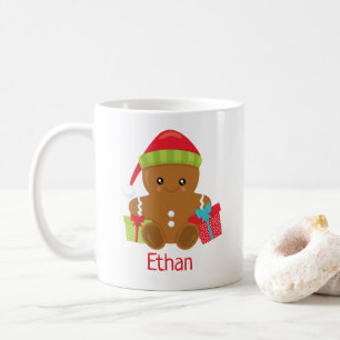 Niedlich Gingerbread Boy Personalisierte Weihnacht Kaffeetasse