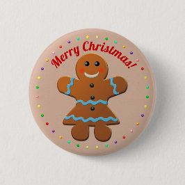 Niedlich Gingerbread-Frau Button