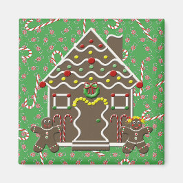 Niedlich Gingerbread House Man Girl Christmas Cand Magnet