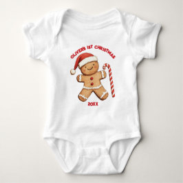 Niedlich Gingerbread Man Baby First 1. Weihnachten Baby Strampler