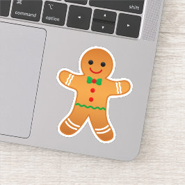 Niedlich Gingerbread Man Contour Aufkleber