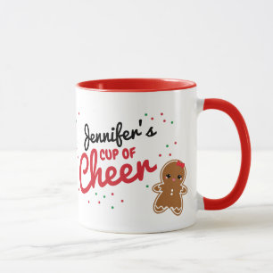 niedlich GINGERBREAD MIRL personalisierte Weihnach Tasse