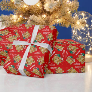 Niedlich Gingerbrei Weihnachtscouch Geschenkpapier