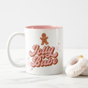 Niedlich Gingerbrot Cookie Jolly Babe Zweifarbige Tasse