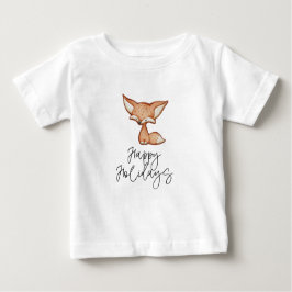 Niedlich Gingerbrot Fox Holiday Baby T-shirt