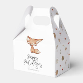 Niedlich Gingerbrot Fox Holiday Favor Box Geschenkschachtel