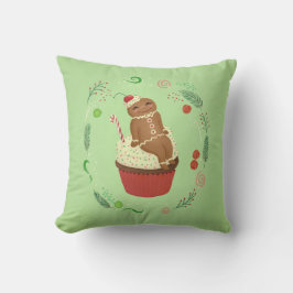 Niedlich Gingerbrot Man Green Throw Kissen