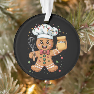 Niedlich Gingerbrot Mann Baker Weihnachtsgebäck Ko Ornament
