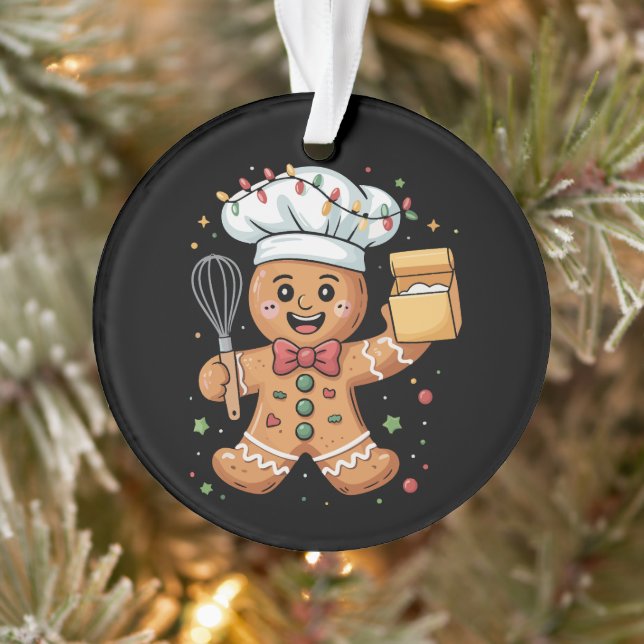 Niedlich Gingerbrot Mann Baker Weihnachtsgebäck Ko Ornament (Baum)