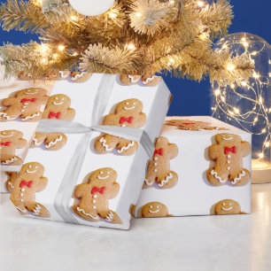 Niedlich Gingerbrot Mann Weihnachten 4 Bern Geschenkpapier